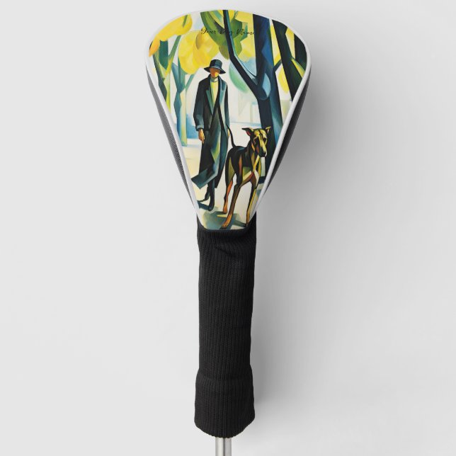 Great Dane Hund wandern im Park 04 - Madeleine Golf Headcover (Vorderseite)