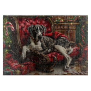 Great Dane Hund Weihnachten Schneidebrett