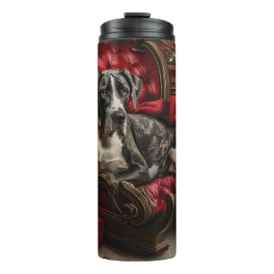 Great Dane Hund Weihnachten Thermosbecher