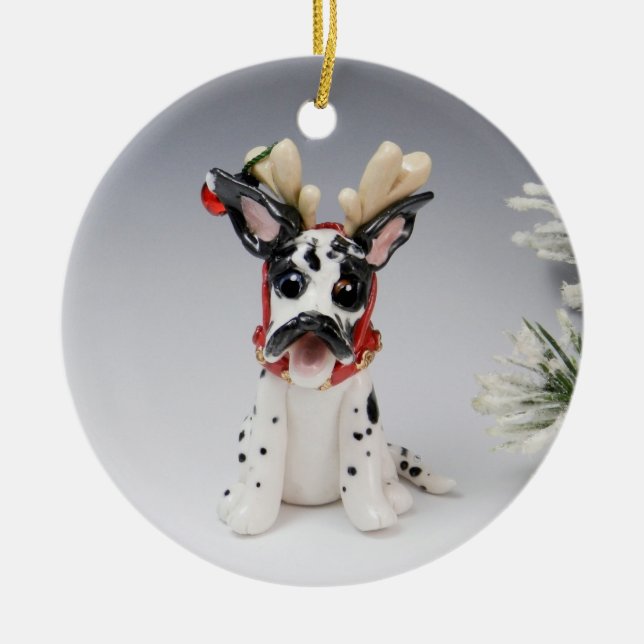 Great Dane Hund Weihnachtsschmuck (Vorne)