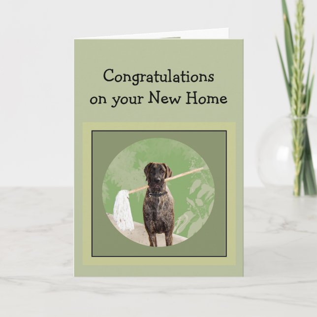 Great Dane Hunde Humor Gratulationen Neue Zuhause Karte (Vorderseite)