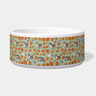 Great Dane Hunde Schüssel Halloween Floral Kawaii