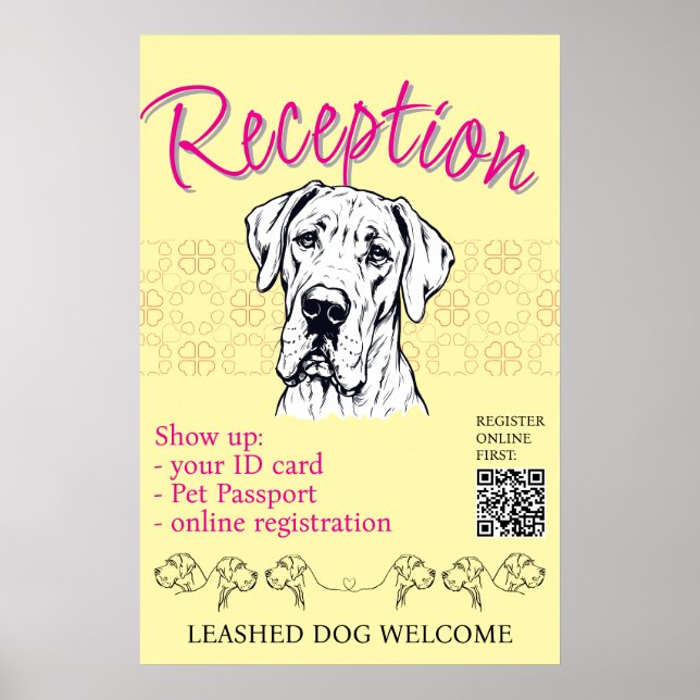 Great Dane Hundeausstellung Willkommen Poster (Vorne)