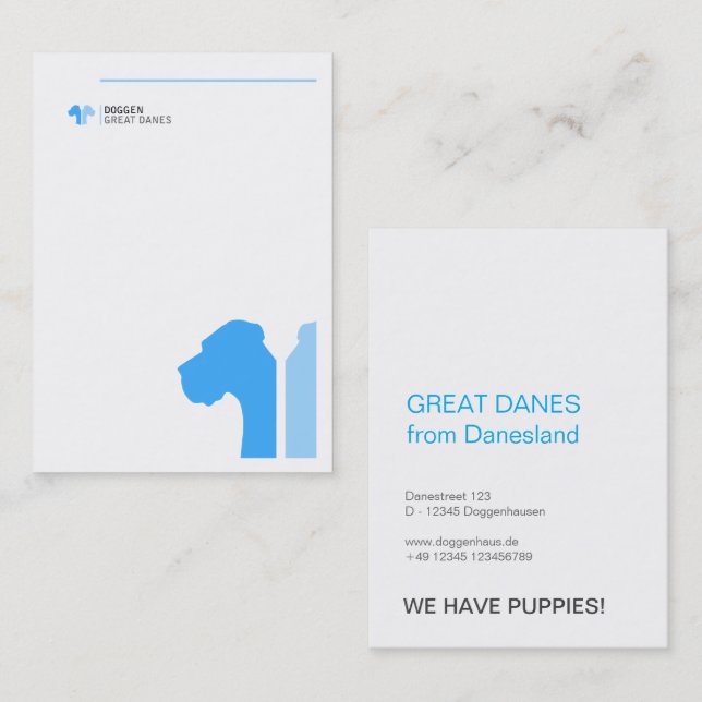 Great Dane ID-Serie  Visitenkarte (Vorne/Hinten)