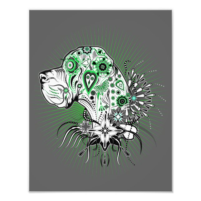 Great Dane Illustration Fotodruck (Vorne)