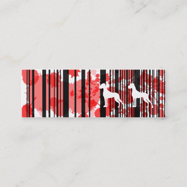 Great Dane Kennel Mini Visitenkarte (Vorderseite)