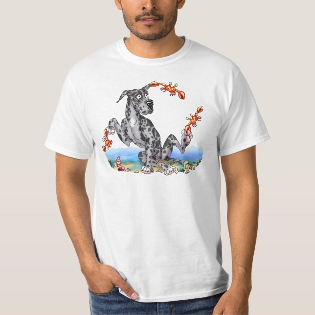 Great Dane Kinda Crabby Merle T-Shirt (Vorderseite)