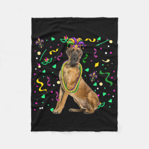 Great Dane Kostüm Mardi Gras Perlen Lustige Parade Fleecedecke