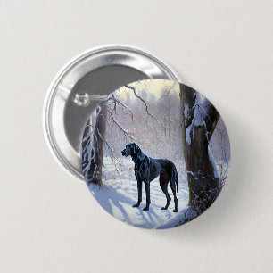 Great Dane Let it Schnee Weihnachten Button