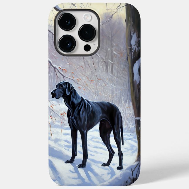 Great Dane Let it Schnee Weihnachten Case-Mate iPhone Hülle (Rückseite)