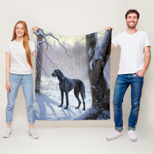 Great Dane Let it Schnee Weihnachten Fleecedecke