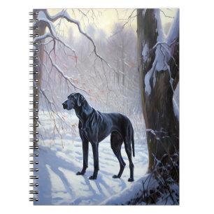 Great Dane Let it Schnee Weihnachten Notizblock
