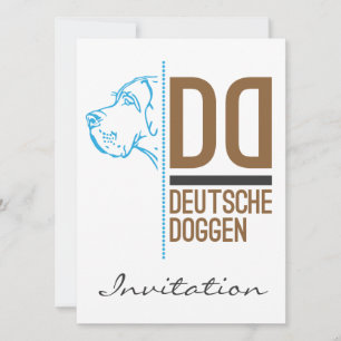 Great Dane-Logo-Linie Einladung