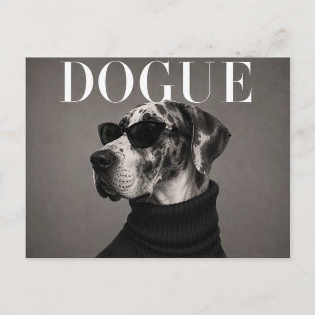 Great Dane Luxus Haute Couture Postkarte (Vorderseite)