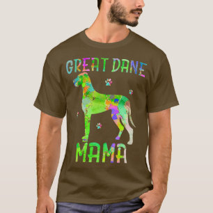 Great Dane Mama Colorful Hund Mama Lover T-Shirt