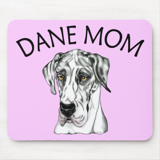 Great Dane Mama Harlequin UC Mousepad (Vorne)