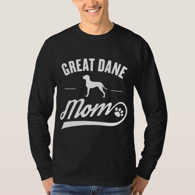 Great Dane Mama - Hundebesitzer Lover T-Shirt (Vorderseite)