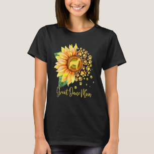 Great Dane Mama Sunflower Dog Paw Mutter Tag 2023 T-Shirt
