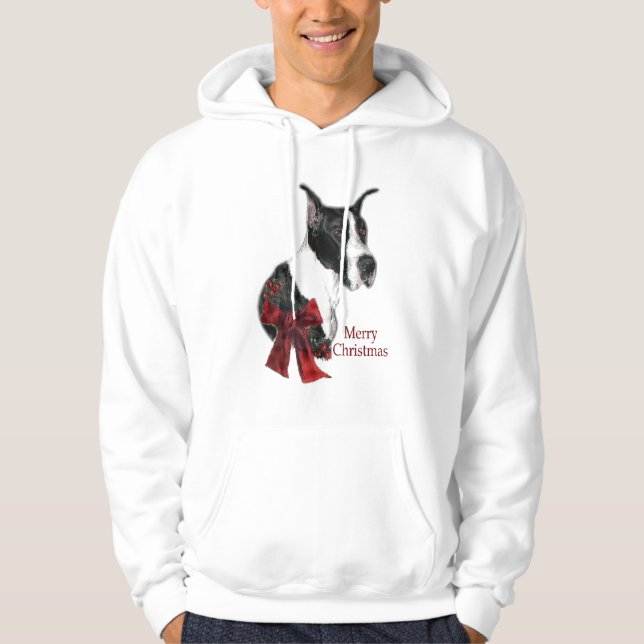 Great Dane Mantle Christmas Geschenke Hoodie (Vorderseite)