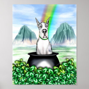 Great Dane MerleB Pot O Gold Poster