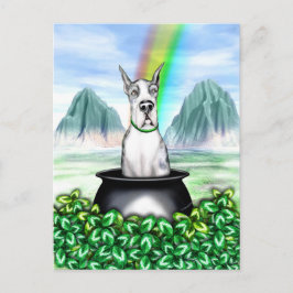 Great Dane MerleB Pot O Gold Postkarte