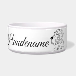 Great Dane Minimalist Line Art personalized bowl Napf