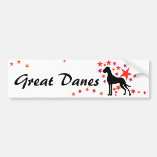 Great Dane mit Sternen Autoaufkleber