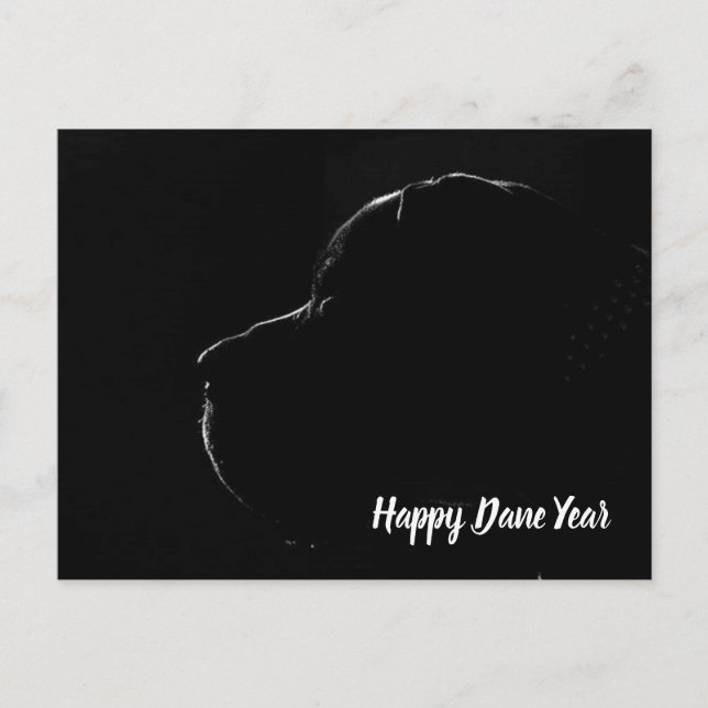 Great Dane Modernes Portrait Feiertagspostkarte (Vorderseite)