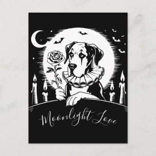 Great Dane "Mondlicht LIEBE Postkarte