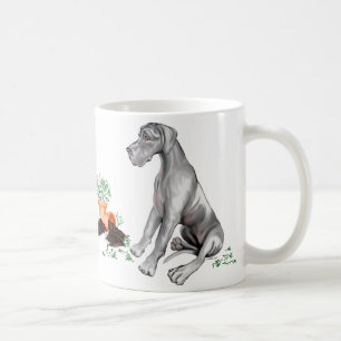 Great Dane Naughty Pup Black UC Kaffeetasse
