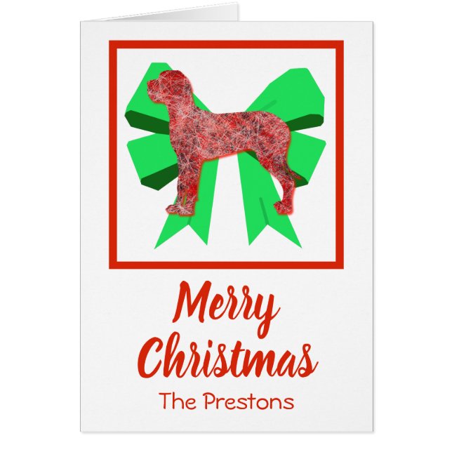 Great Dane Niedliche Weihnachtshunde Bow Card (Vorne)