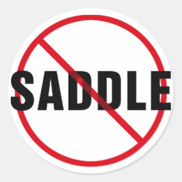 Great Dane No Saddle Runder Aufkleber