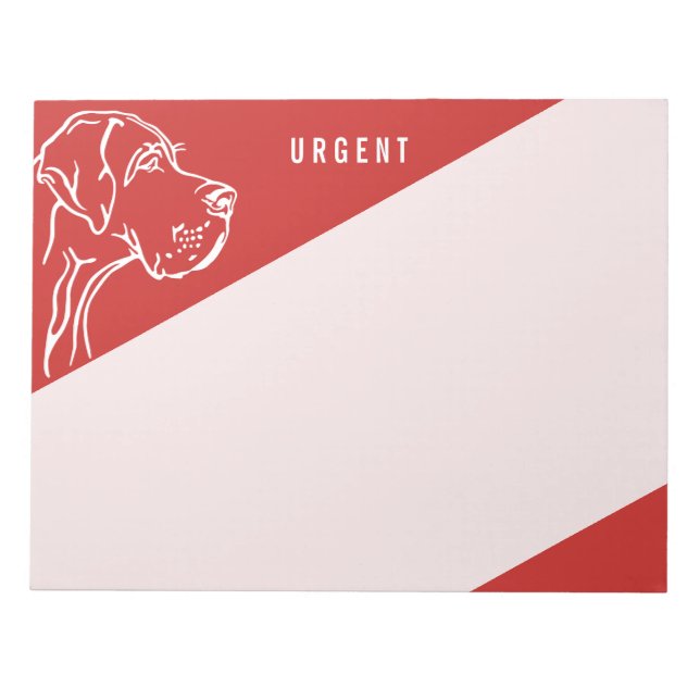 Great Dane Notizblock (Vorderseite)