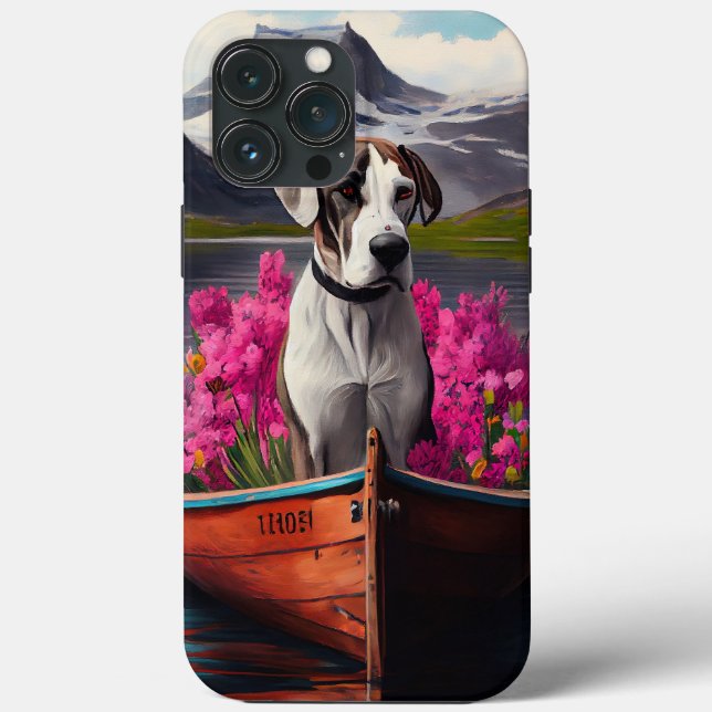 Great Dane on a Paddle: Ein Landschaftliches Abent Case-Mate iPhone Hülle (Rückseite)