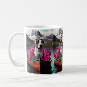 Great Dane on a Paddle: Ein Landschaftliches Abent Kaffeetasse