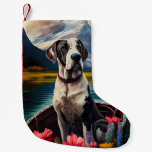 Great Dane on a Paddle: Ein Landschaftliches Abent Kleiner Weihnachtsstrumpf