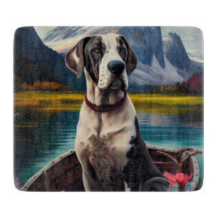 Great Dane on a Paddle: Ein Landschaftliches Abent Schneidebrett