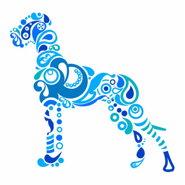 Great Dane Ornament Fotoskulptur Ornament (Vorne)