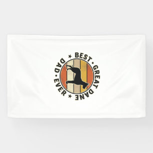 Great Dane Papa Vintage Sonnenuntergang Hunde Lieb Banner
