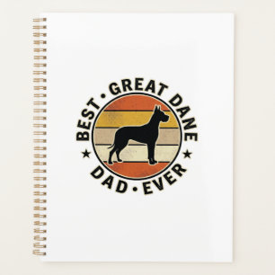 Great Dane Papa Vintage-Sonnenuntergang-Hunde-Lieb Planer