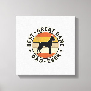 Great Dane Papa Vintage-Sonnenuntergang Hundeliebh Leinwanddruck