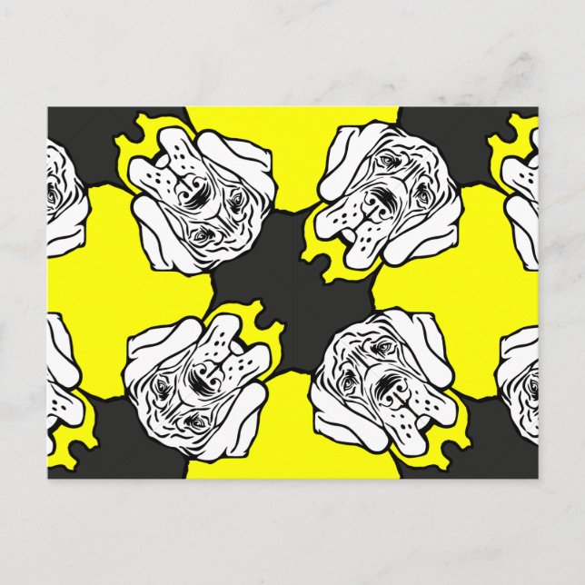Great Dane Pattern Heads Postkarte (Vorderseite)