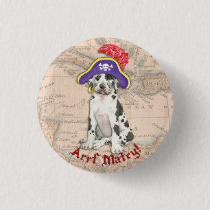 Great Dane Pirate Button