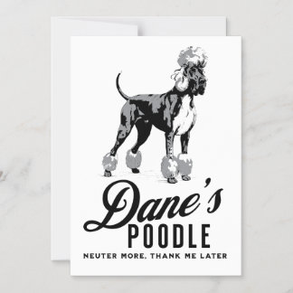 Great Dane Poodle Mischlingsrasse: Kastrieren! Magneteinladung