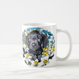 Great Dane Pup in Daffodic Black Tasse