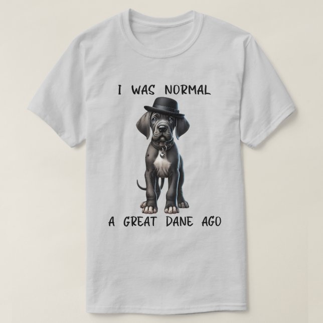 Great Dane Puppy Funny T-Shirt (Design vorne)