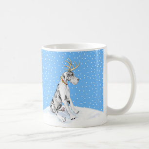 Great Dane Reindeer Christmas Harlequin UC Tasse