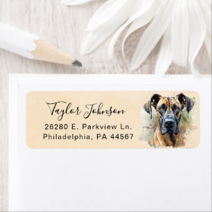 Great Dane Return Address Label