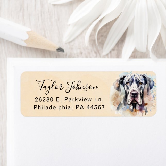 Great Dane Return Address Label (Insitu)