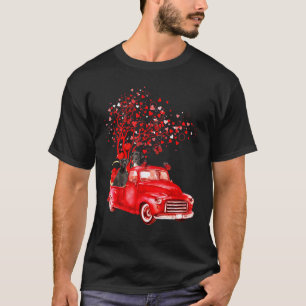 Great Dane Ride Red Truck Valentine Butterfly He T-Shirt